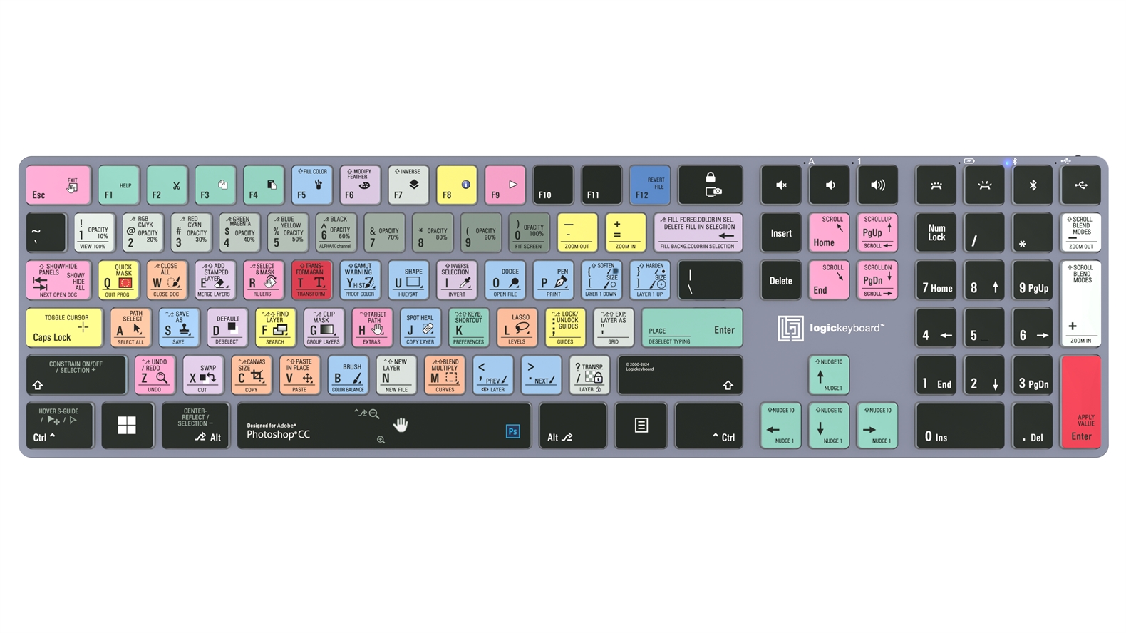 Shortcut keyboard Backlit & Bluetooth - Adobe Photoshop - Mac
